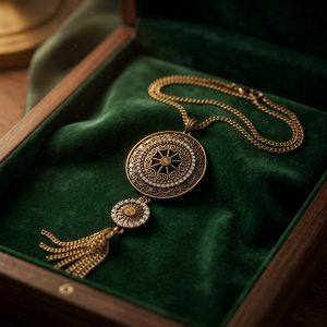 گردنبند رومانتویی زنانه آی ام در جعبه بسته‌بندی