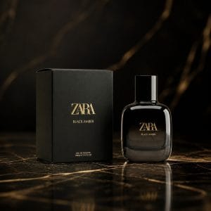 عطر ادکلن زارا بلک امبر زنانه اصل نمای دور تم دارک
