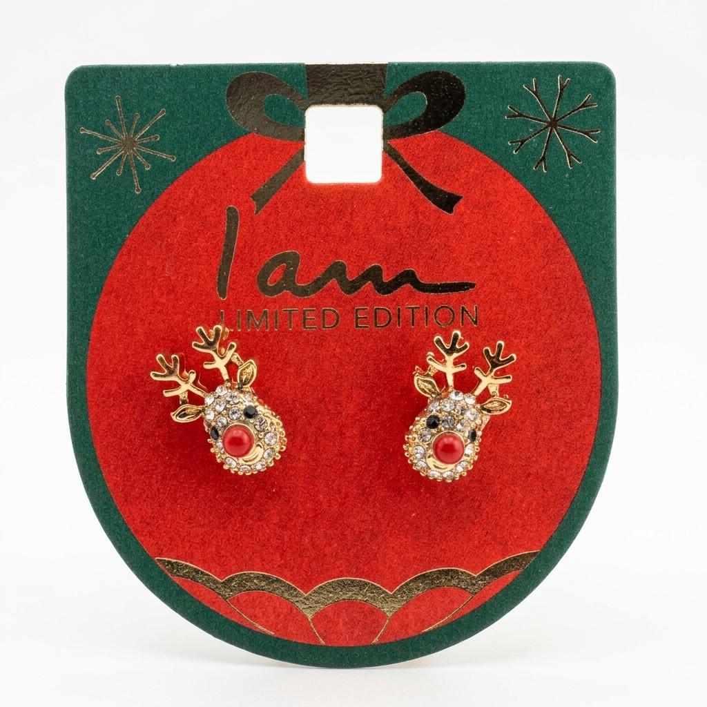گوشواره میخی طرح گوزن شمالی آی ام (I AM)