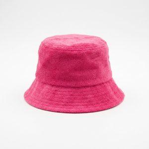 کلاه باکت حوله‌ای دخترانه آی ام رنگ صورتی نئونی