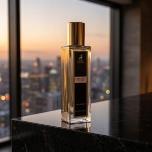 شیشه عطر زنانه میسون الحمبرا گود گرل روی لبه تیره دکوراتیو