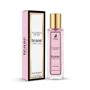 عطر زنانه الحمبرا تیز کرم کلاود ۳۵ میل - تصویر اصلی شیشه و جعبه ادکلن