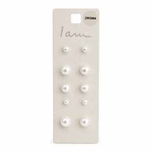 پک گوشواره میخی مرواریدی آی ام (I AM) مدل سایز ترکیبی