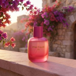 شیشه عطر زنانه زارا پینک فلامبه روی پایه دکوراتیو لوکس