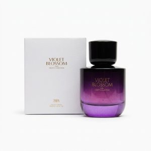 عطر زنانه زارا ویولت بلوسوم ۹۰ میل با شیشه بنفش تیره و درب دودی